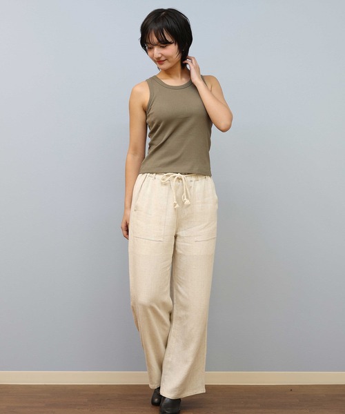 ムラサキスポーツ（ムラサキスポーツ）の「RIKKA FEMME/リッカファム カップ付き/タンクトップ RF25SS03（タンクトップ・レディース・イエロー/ブラック/カーキ・FREE）」の13枚目の写真