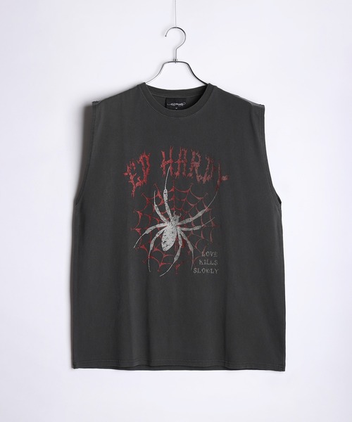EdHardy ピグメント加工 ビッグシルエット ノースリーブ Tシャツ