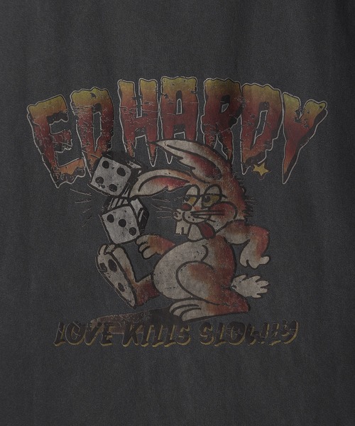 Ed Hardy（エドハーディー）の「EdHardy ピグメント加工 ビッグシルエット ノースリーブ Tシャツ（タンクトップ・メンズ・チャコール/グレー系その他2/グレー系その他4/グレー系その他/チャコールグレー/グレー系その他3・L/XL/M）」の15枚目の写真