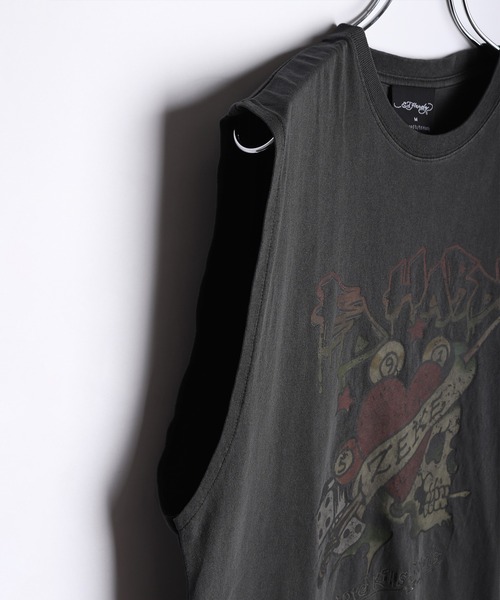 Ed Hardy（エドハーディー）の「EdHardy ピグメント加工 ビッグシルエット ノースリーブ Tシャツ（タンクトップ・メンズ・チャコール/グレー系その他2/グレー系その他4/グレー系その他/チャコールグレー/グレー系その他3・L/XL/M）」の21枚目の写真