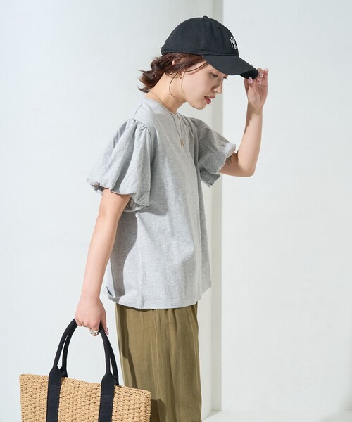 期間限定　パフスリーブ 半袖Tシャツ 2色セット HUG.U SALE Tシャツ レディース トップス パフスリーブ 半袖