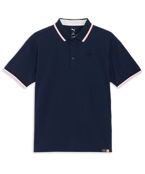 PUMA（プーマ）の「PUMA プーマ メンズ ゴルフ FOG リブ カラー 半袖 ポロシャツ FOG RIB COLOR SS POLO（ポロシャツ・メンズ・ネイビー/オフホワイト/グレー・MEDIUM/SMALL/LARGE/X-LARGE/XX-LARGE）」の3枚目の写真