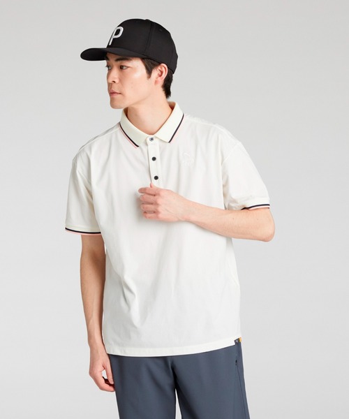PUMA（プーマ）の「PUMA プーマ メンズ ゴルフ FOG リブ カラー 半袖 ポロシャツ FOG RIB COLOR SS POLO（ポロシャツ・メンズ・ネイビー/オフホワイト/グレー・MEDIUM/SMALL/LARGE/X-LARGE/XX-LARGE）」の2枚目の写真
