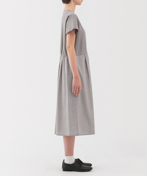 無印良品（ムジルシリョウヒン）の「婦人　涼感　半袖ワンピース（ワンピース・レディース・サックスブルー/ブラック/グレー・S/M/L/XL）」の6枚目の写真