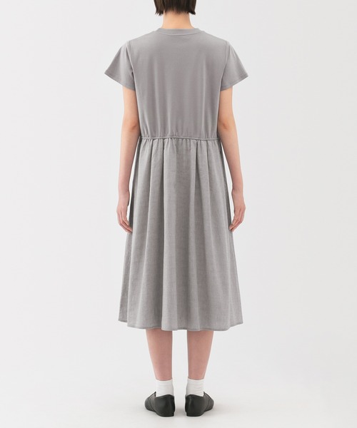 無印良品（ムジルシリョウヒン）の「婦人　涼感　半袖ワンピース（ワンピース・レディース・サックスブルー/ブラック/グレー・S/M/L/XL）」の7枚目の写真