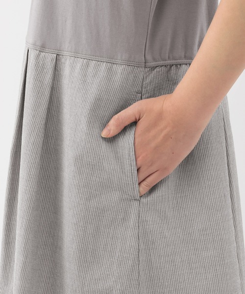 無印良品（ムジルシリョウヒン）の「婦人　涼感　半袖ワンピース（ワンピース・レディース・サックスブルー/ブラック/グレー・S/M/L/XL）」の9枚目の写真