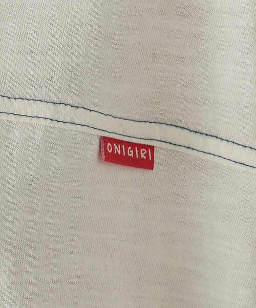ONIGIRI(オニギリ)の「スラブ天竺半袖Tシャツ(Tシャツ/カットソー・レディース・ブルー/オフホワイト・FREE)」の15枚目の写真