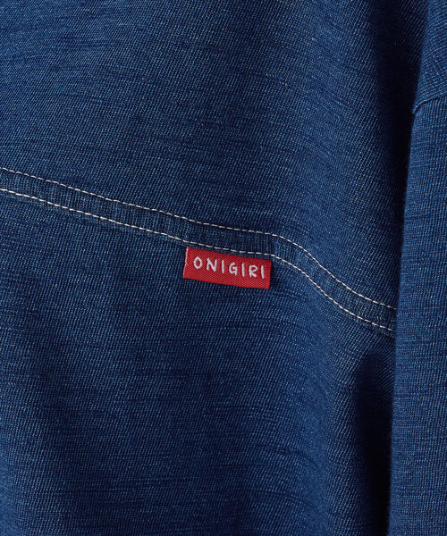 ONIGIRI(オニギリ)の「スラブ天竺半袖Tシャツ(Tシャツ/カットソー・レディース・ブルー/オフホワイト・FREE)」の16枚目の写真