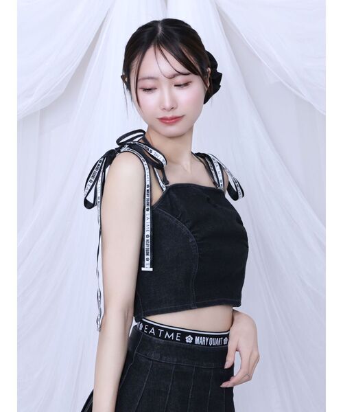 EATME×マリークワント リボンショルダーデニムビスチェ EATME（イートミー）の「【EATME×MARY QUANT】リボンショルダー