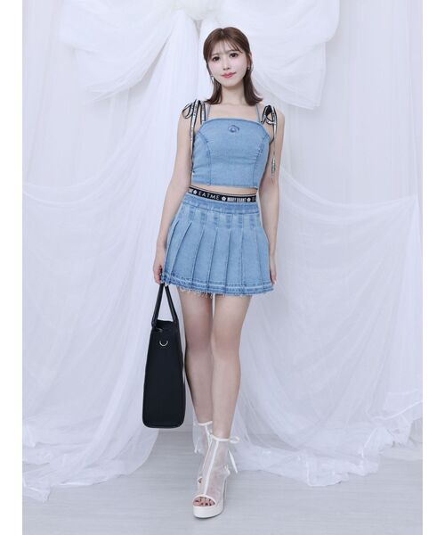 EATME×マリークワント リボンショルダーデニムビスチェ EATME（イートミー）の「【EATME×MARY QUANT】リボンショルダー