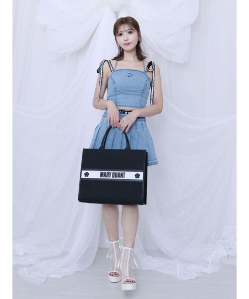 EATME×マリークワント リボンショルダーデニムビスチェ EATME（イートミー）の「【EATME×MARY QUANT】リボンショルダー