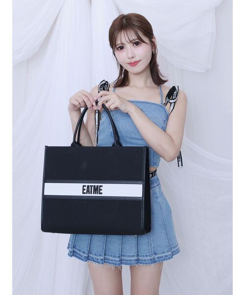 EATME（イートミー）の「【EATME×MARY QUANT】リボンショルダーデニムビスチェ（セットアップ可能）（キャミソール・レディース・ライトブルー/ブラック・FREE）」の20枚目の写真