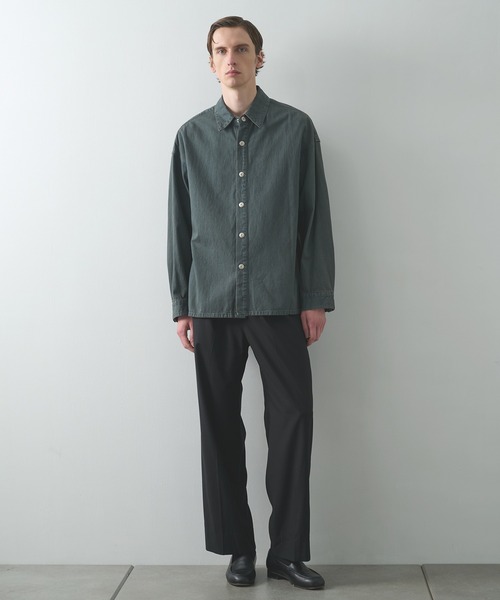 STUDIOUS(ステュディオス)の「【STUDIOUS】BLEACH OVERDYE DENIM SHIRTS(シャツ/ブラウス・メンズ・インディゴブルー/ブラック・1/2)」の22枚目の写真