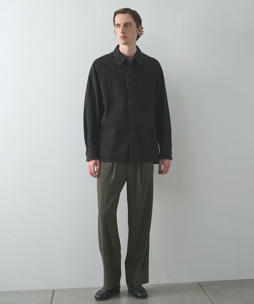 STUDIOUS(ステュディオス)の「【STUDIOUS】BLEACH OVERDYE DENIM SHIRTS(シャツ/ブラウス・メンズ・インディゴブルー/ブラック・1/2)」の21枚目の写真