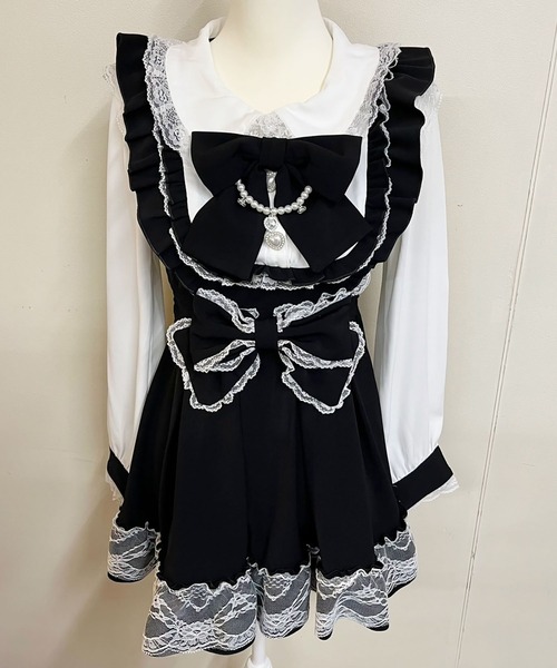 ダブルりぼんチェックレイヤードワンピース（ワンピース）｜MA*RS