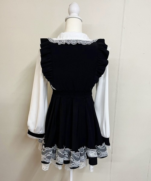 ダブルりぼんチェックレイヤードワンピース（ワンピース）｜MA