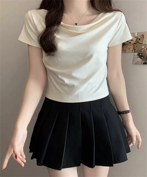 Dream garden（ドリームガーデン）の「2WAYカットソーオフショルトップス（Tシャツ/カットソー・レディース・ブラック/オフホワイト/ライトグリーン/ベージュ・FREE）」の10枚目の写真