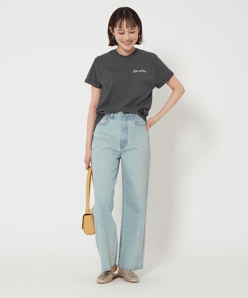 GYMPHLEX(ジムフレックス)の「<Gymphlex>ショートスリーブ EMB Tシャツ(Tシャツ/カットソー・レディース・オフホワイト/ブラック/その他1/ダークグレー・FREE)」の6枚目の写真