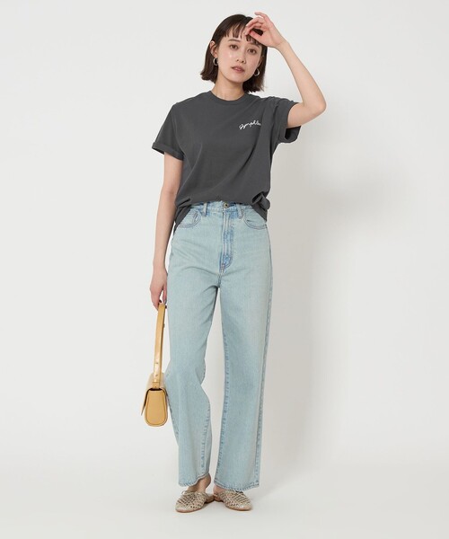 GYMPHLEX(ジムフレックス)の「<Gymphlex>ショートスリーブ EMB Tシャツ(Tシャツ/カットソー・レディース・オフホワイト/ブラック/その他1/ダークグレー・FREE)」の7枚目の写真