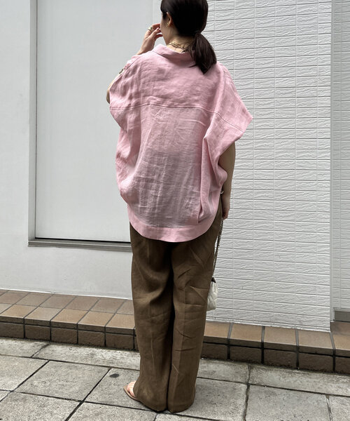 セール】リネンドロストフレンチシャツ（シャツ/ブラウス