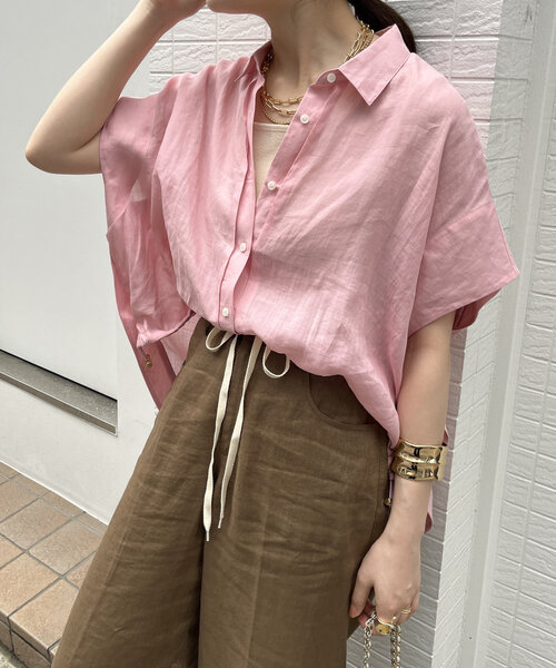 25年 今期 新品　doudou リネンドロストフレンチシャツ F フリー 25年 今期 新品 doudou リネンドロストフレンチシャツ F フリー - メルカリ