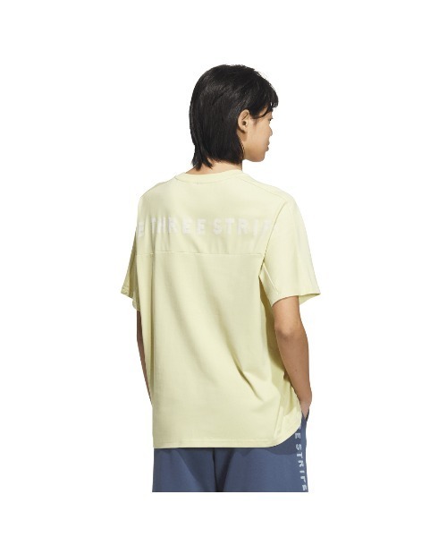adidas(アディダス)の「アディダス adidas ワード 半袖Tシャツ(Tシャツ/カットソー・レディース・ホワイト/ペールイエロー/ブルーグレー・S/M/L/XL)」の4枚目の写真