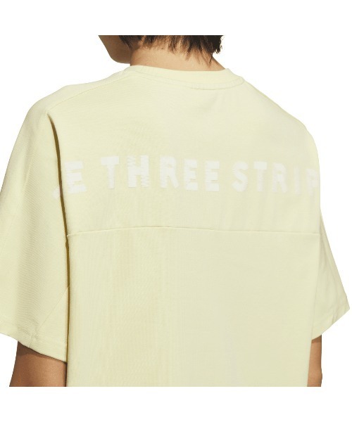 adidas(アディダス)の「アディダス adidas ワード 半袖Tシャツ(Tシャツ/カットソー・レディース・ホワイト/ペールイエロー/ブルーグレー・S/M/L/XL)」の6枚目の写真