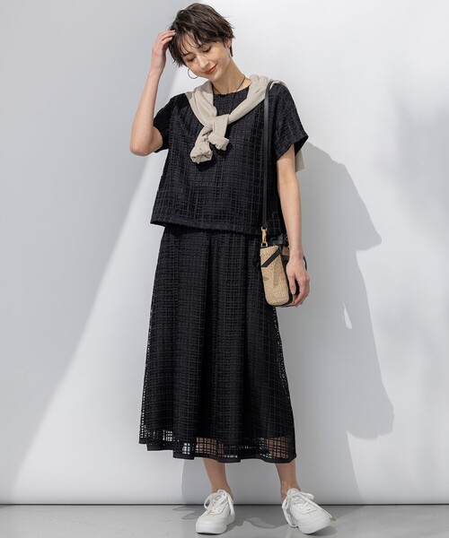 23区（ニジュウサンク）の「【洗える】Broche チェックレース スカート（スカート・レディース・ダークブラウン系/ブラック系・36/38/40）」の14枚目の写真