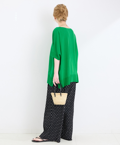 B.C STOCK（ベーセーストック）の「AFRICAN SQUARE/アフリカンスクエア 革ハンドルカゴバッグ ミニ（かごバッグ・レディース・ブラック・FREE）」の4枚目の写真