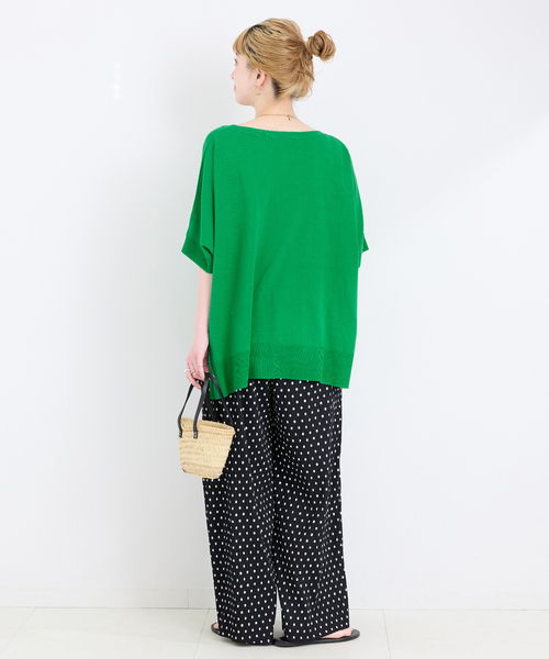 B.C STOCK（ベーセーストック）の「AFRICAN SQUARE/アフリカンスクエア 革ハンドルカゴバッグ ミニ（かごバッグ・レディース・ブラック・FREE）」の5枚目の写真