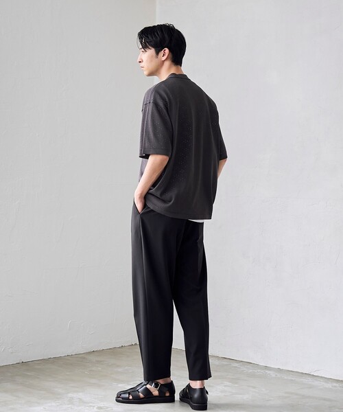RONEL(ロネル)の「【RONEL】ハイツイストニットポロシャツ(ニット/セーター・メンズ・ブラウン系/ナチュラル/ダークグレー・S/M/XL/L)」の8枚目の写真