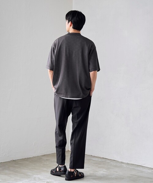 RONEL(ロネル)の「【RONEL】ハイツイストニットポロシャツ(ニット/セーター・メンズ・ブラウン系/ナチュラル/ダークグレー・S/M/XL/L)」の7枚目の写真
