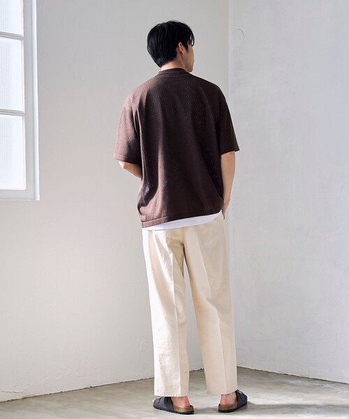 RONEL(ロネル)の「【RONEL】ハイツイストニットポロシャツ(ニット/セーター・メンズ・ブラウン系/ナチュラル/ダークグレー・S/M/XL/L)」の17枚目の写真