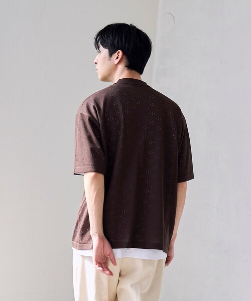 RONEL(ロネル)の「【RONEL】ハイツイストニットポロシャツ(ニット/セーター・メンズ・ブラウン系/ナチュラル/ダークグレー・S/M/XL/L)」の14枚目の写真