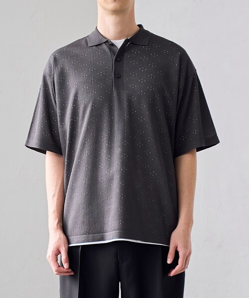 RONEL(ロネル)の「【RONEL】ハイツイストニットポロシャツ(ニット/セーター・メンズ・ブラウン系/ナチュラル/ダークグレー・S/M/XL/L)」の12枚目の写真