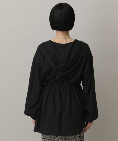 A part by（アパートバイ）の「シアーフードシャツブルゾン（ブルゾン・レディース・オフホワイト/ブラック・FREE）」の20枚目の写真