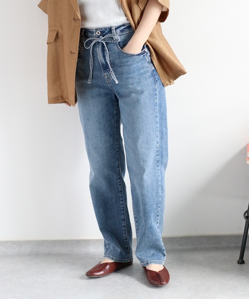 cepo（セポ）の「〈接触冷感 / UVカット〉ICE デニムクロップドパンツ（デニムパンツ・レディース・ブルー系2/ブルー系3/ブルー系1・S/M/L）」の10枚目の写真