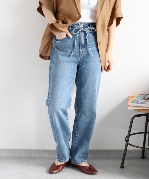 cepo（セポ）の「〈接触冷感 / UVカット〉ICE デニムクロップドパンツ（デニムパンツ・レディース・ブルー系2/ブルー系3/ブルー系1・S/M/L）」の15枚目の写真