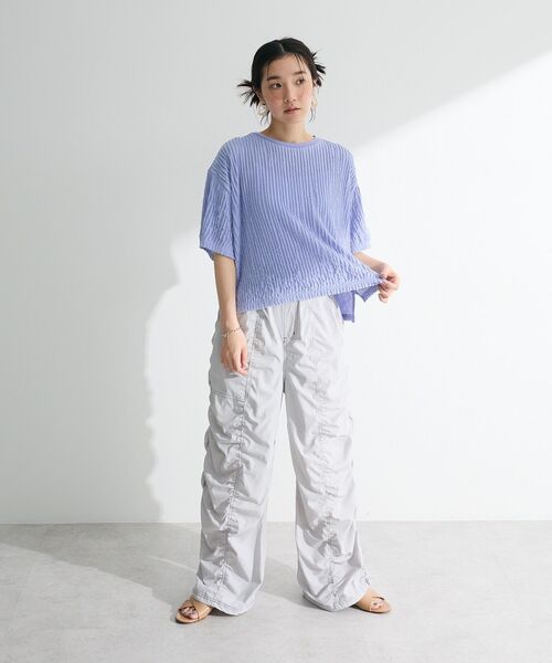 Green　Parks（グリーンパークス）の「5分袖フリルカットプルオーバー（Tシャツ/カットソー・レディース・グリーン/ブラック/パープル/グレー/ホワイト系その他2・FREE）」の20枚目の写真