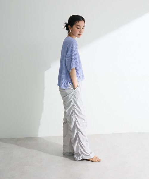 Green　Parks（グリーンパークス）の「5分袖フリルカットプルオーバー（Tシャツ/カットソー・レディース・グリーン/ブラック/パープル/グレー/ホワイト系その他2・FREE）」の21枚目の写真