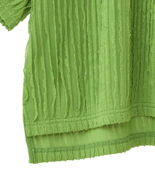 Green　Parks（グリーンパークス）の「5分袖フリルカットプルオーバー（Tシャツ/カットソー・レディース・グリーン/ブラック/パープル/グレー/ホワイト系その他2・FREE）」の10枚目の写真