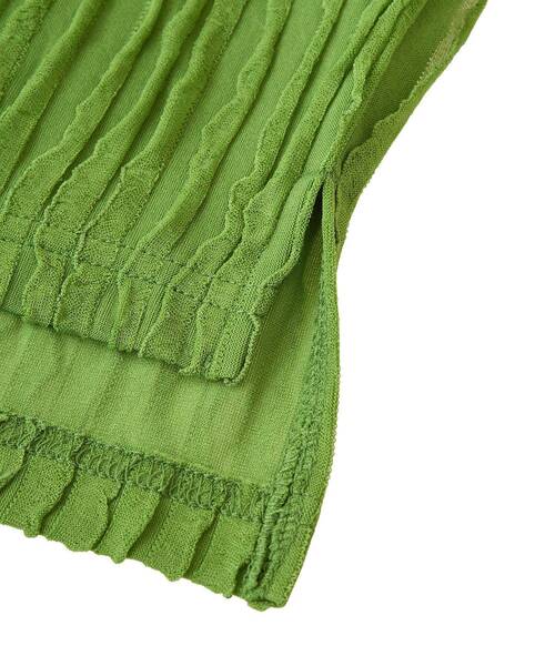 Green　Parks（グリーンパークス）の「5分袖フリルカットプルオーバー（Tシャツ/カットソー・レディース・グリーン/ブラック/パープル/グレー/ホワイト系その他2・FREE）」の11枚目の写真