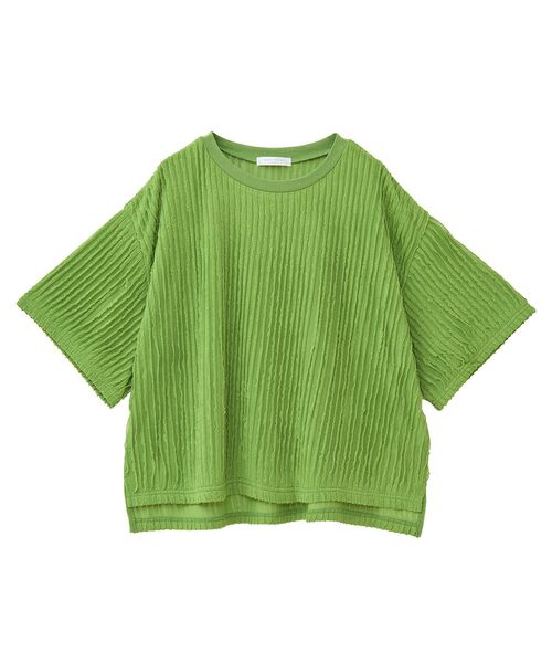 Green　Parks（グリーンパークス）の「5分袖フリルカットプルオーバー（Tシャツ/カットソー・レディース・グリーン/ブラック/パープル/グレー/ホワイト系その他2・FREE）」の16枚目の写真