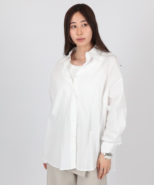 SUWDEE（スーディー）の「peplum layered shirt（シャツ/ブラウス・レディース・ブラック×ホワイト/ホワイト・FREE）」の2枚目の写真