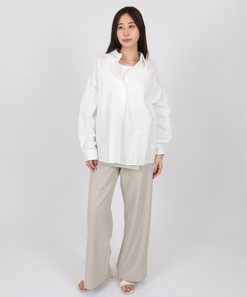 SUWDEE（スーディー）の「peplum layered shirt（シャツ/ブラウス・レディース・ブラック×ホワイト/ホワイト・FREE）」の3枚目の写真