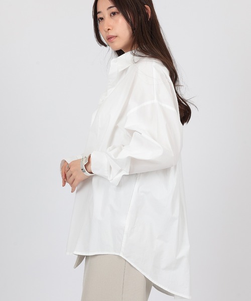 SUWDEE（スーディー）の「peplum layered shirt（シャツ/ブラウス・レディース・ブラック×ホワイト/ホワイト・FREE）」の5枚目の写真