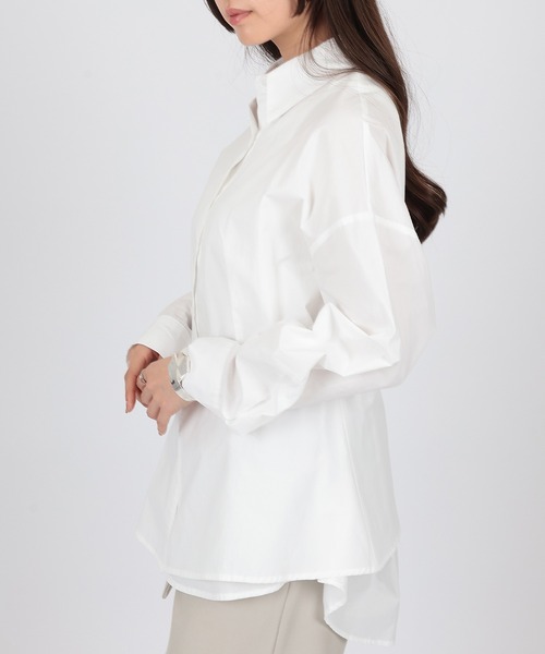 SUWDEE（スーディー）の「peplum layered shirt（シャツ/ブラウス・レディース・ブラック×ホワイト/ホワイト・FREE）」の7枚目の写真