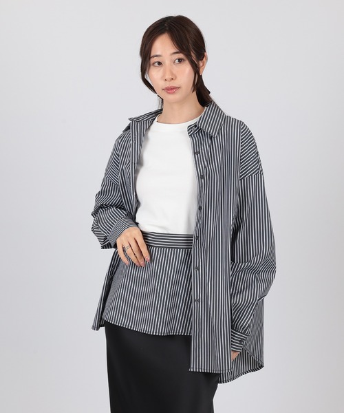 SUWDEE（スーディー）の「peplum layered shirt（シャツ/ブラウス・レディース・ブラック×ホワイト/ホワイト・FREE）」の13枚目の写真