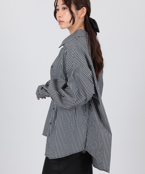 SUWDEE（スーディー）の「peplum layered shirt（シャツ/ブラウス・レディース・ブラック×ホワイト/ホワイト・FREE）」の14枚目の写真