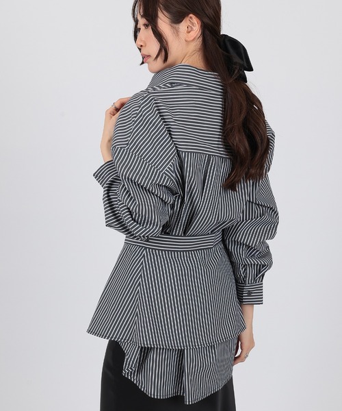SUWDEE（スーディー）の「peplum layered shirt（シャツ/ブラウス・レディース・ブラック×ホワイト/ホワイト・FREE）」の16枚目の写真